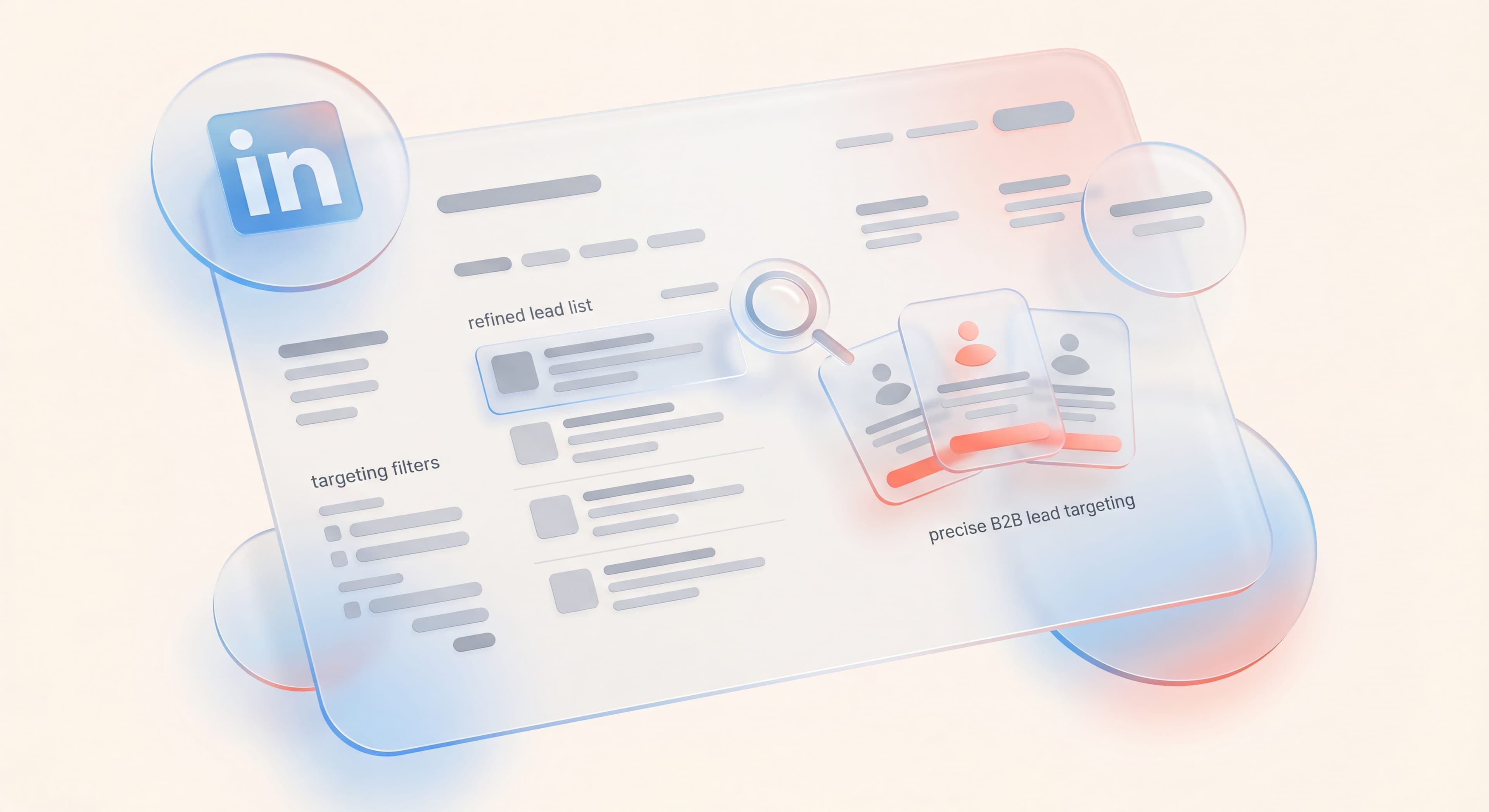 LinkedIn Sales Navigator dashboard with a targeted lead list for B2B lead generation