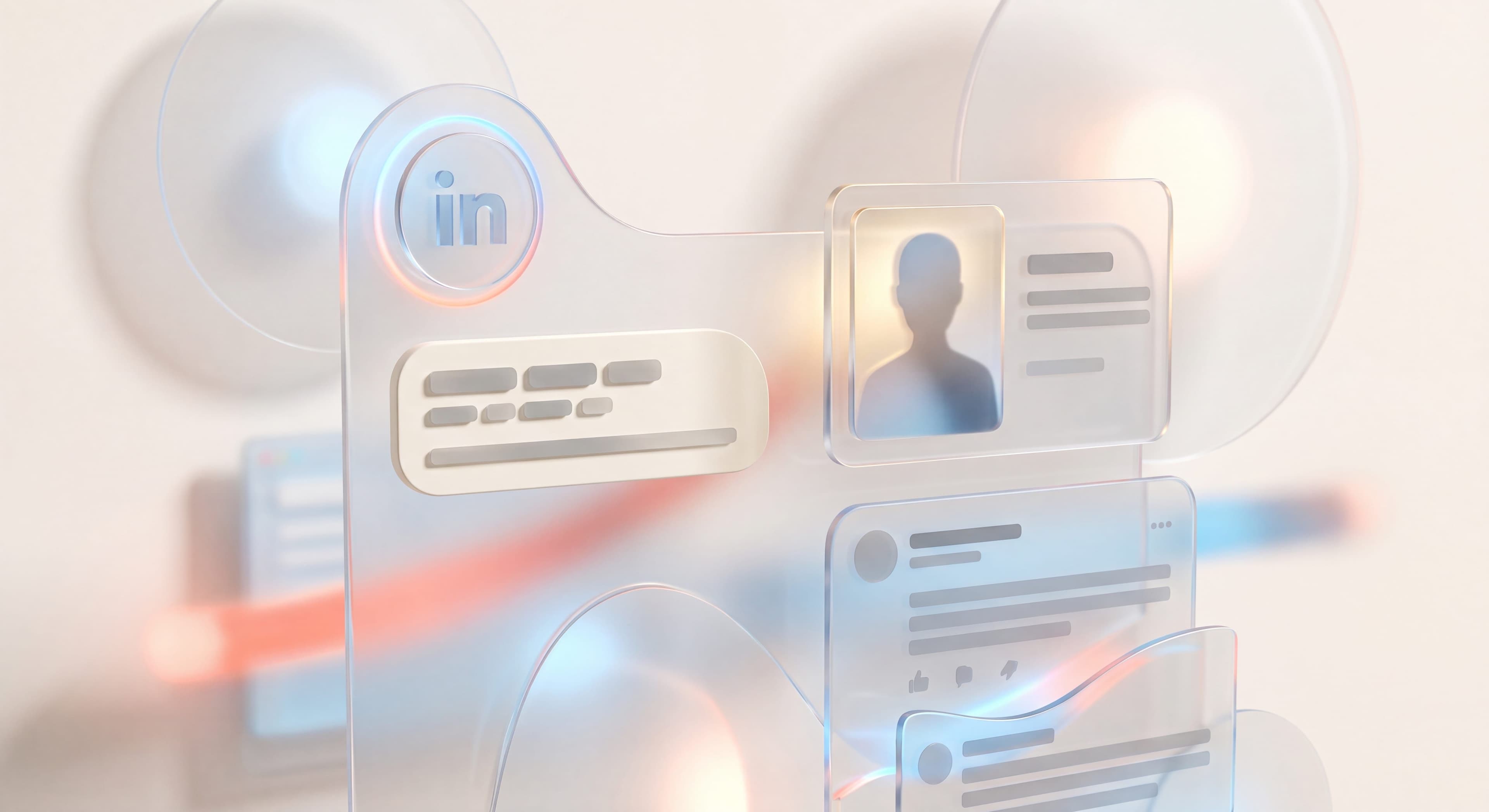 Executive LinkedIn profile presence with the LinkedIn logo, illustrating personal branding for CEOs